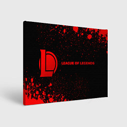 Холст прямоугольный League of Legends - red gradient по-горизонтали, цвет: 3D-принт