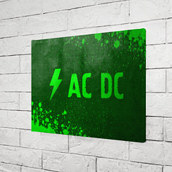 Холст прямоугольный AC DC - green gradient по-горизонтали, цвет: 3D-принт — фото 2