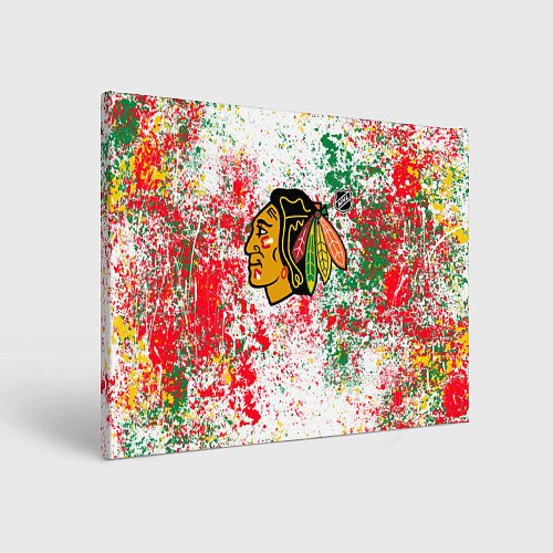 Картина прямоугольная Chicago Blackhawks NHL white / 3D-принт – фото 1