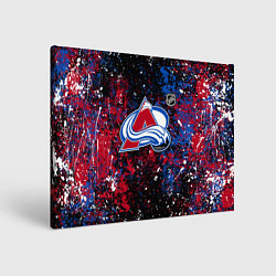 Холст прямоугольный Colorado Avalanche NHL black, цвет: 3D-принт