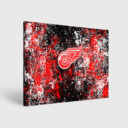 Картина прямоугольная Detroit Red Wings NHL black / 3D-принт – фото 1