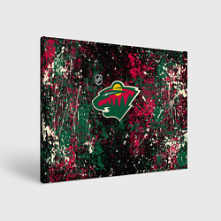 Холст прямоугольный Minnesota Wild NHL black, цвет: 3D-принт