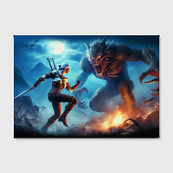 Холст прямоугольный Ciris battle with the dark monster - the Witcher 4, цвет: 3D-принт — фото 2
