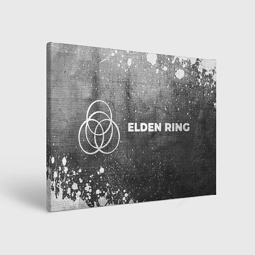 Картина прямоугольная Elden Ring - grey gradient по-горизонтали / 3D-принт – фото 1