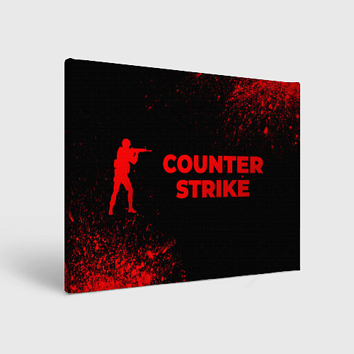 Картина прямоугольная Counter Strike - red gradient по-горизонтали / 3D-принт – фото 1