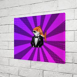 Холст прямоугольный Человек - карп, цвет: 3D-принт — фото 2