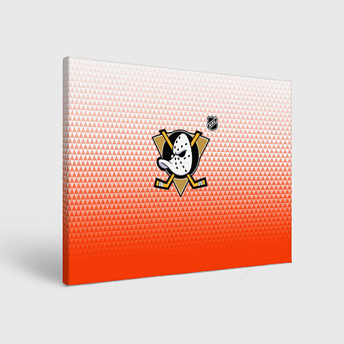 Картина прямоугольная Анахайм Дакс - оранжевая геометрия / 3D-принт – фото 1
