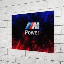 Холст прямоугольный Неоновый БМВ спорт, цвет: 3D-принт — фото 2