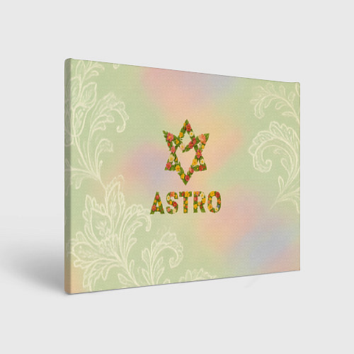 Картина прямоугольная Логотип Astro цветочный / 3D-принт – фото 1