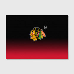 Холст прямоугольный Чикаго Блэкхокс - градиент, цвет: 3D-принт — фото 2