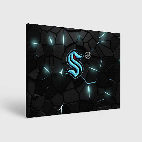 Картина прямоугольная Сиэтл Кракен - НХЛ хоккей / 3D-принт – фото 1