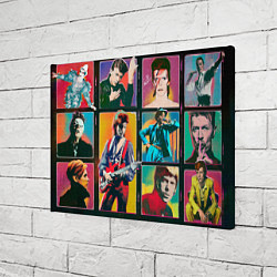 Холст прямоугольный David Bowie vintage collage, цвет: 3D-принт — фото 2