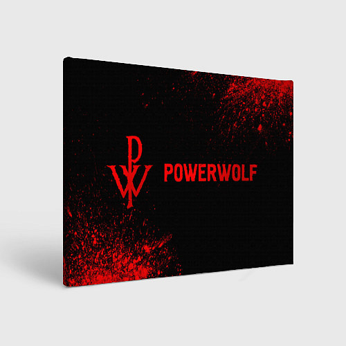 Картина прямоугольная Powerwolf - red gradient по-горизонтали / 3D-принт – фото 1