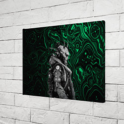 Холст прямоугольный Японский кибернетический Они, цвет: 3D-принт — фото 2