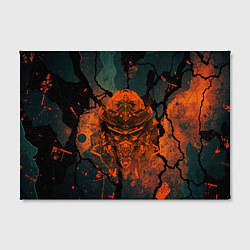 Холст прямоугольный Шлем кибернетического самурая, цвет: 3D-принт — фото 2