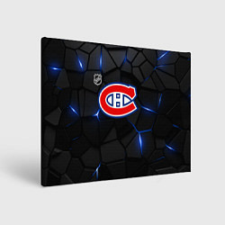Холст прямоугольный Монреаль Канадиенс - плиты с подсветкой, цвет: 3D-принт