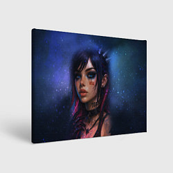 Картина прямоугольная Девушка неформалка cosmic hell goth