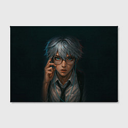 Холст прямоугольный Стильный мужчина в очках, цвет: 3D-принт — фото 2