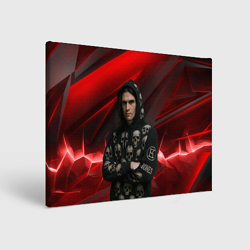 Картина прямоугольная Bones с черепами на худи / 3D-принт – фото 1