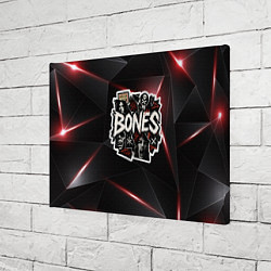 Холст прямоугольный Bones logo stickers, цвет: 3D-принт — фото 2