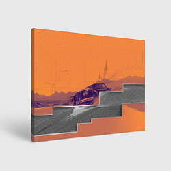 Картина прямоугольная Элитное авто в пустыни