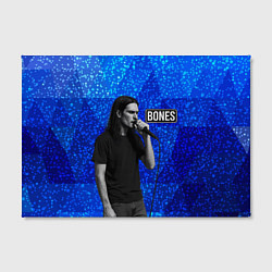 Холст прямоугольный Bones стоит с микрофоном, цвет: 3D-принт — фото 2