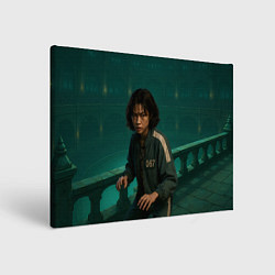 Картина прямоугольная Игра в кальмара - игрок 067 в стойке старта