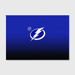 Холст прямоугольный Тампа Бэй Лайтнинг - синий градиент, цвет: 3D-принт — фото 2