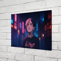 Холст прямоугольный LiL Peep - Неоновый аниме арт, цвет: 3D-принт — фото 2