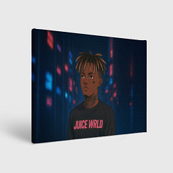 Картина прямоугольная Juice WRLD - Неоновый аниме арт