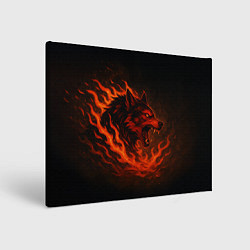 Картина прямоугольная Инфернальный волк