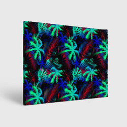 Картина прямоугольная Palm neon black