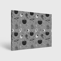 Холст прямоугольный Halloween grey, цвет: 3D-принт