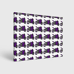 Картина прямоугольная Motorcycle purple