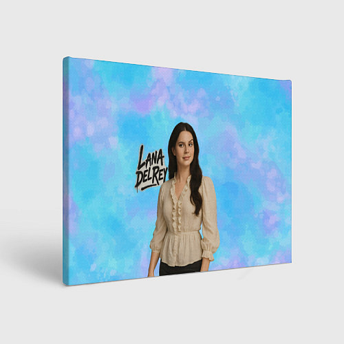 Картина прямоугольная Lana Del Rey в белой блузке / 3D-принт – фото 1