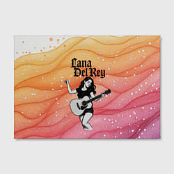 Холст прямоугольный Lana Del Rey в образе гитаристки, цвет: 3D-принт — фото 2