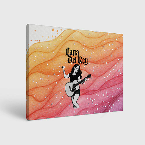 Картина прямоугольная Lana Del Rey в образе гитаристки / 3D-принт – фото 1