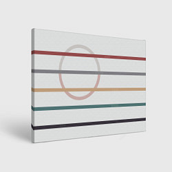 Холст прямоугольный Stripes and circle, цвет: 3D-принт