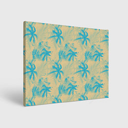Картина прямоугольная Palm light blue beige
