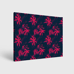 Холст прямоугольный Palm pink black, цвет: 3D-принт