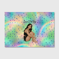 Холст прямоугольный Lana Del Rey сидит обняв колени, цвет: 3D-принт — фото 2