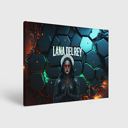 Картина прямоугольная Lana Del Rey в стиле киберпанка