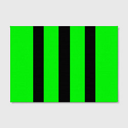 Холст прямоугольный Color green black line, цвет: 3D-принт — фото 2