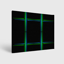 Картина прямоугольная Neon green light blue