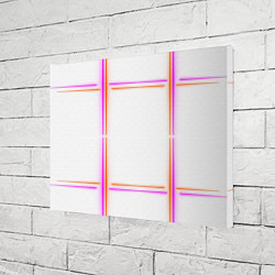 Холст прямоугольный Neon white orange pink, цвет: 3D-принт — фото 2