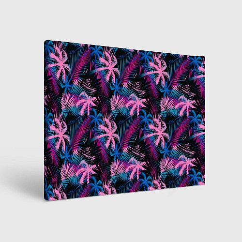 Картина прямоугольная Palm pink blue pink / 3D-принт – фото 1