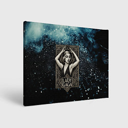 Холст прямоугольный Lady Gaga ретро, цвет: 3D-принт