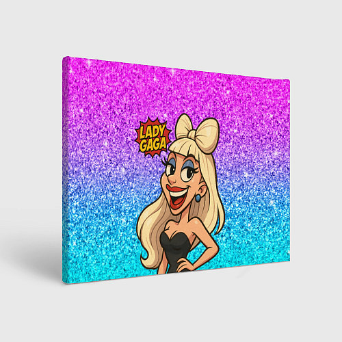 Картина прямоугольная Леди Гага мультяшная / 3D-принт – фото 1