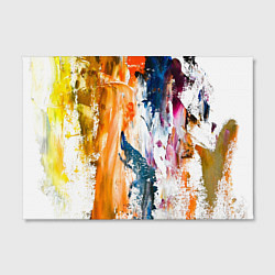 Холст прямоугольный Разноцветные мазки кисти на палитре художника, цвет: 3D-принт — фото 2