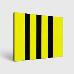 Холст прямоугольный Color yellow black line, цвет: 3D-принт